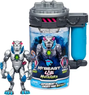 MrBeast Lab Mutators, Mutate The Ultimate Beast Mutators. Perform The Experiment, Release a MrBeast Metallic Panther Action Figure. 3 to Collect!