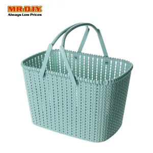 (MR.DIY) Double Handle Rattan Basket (28cm X 16cm)