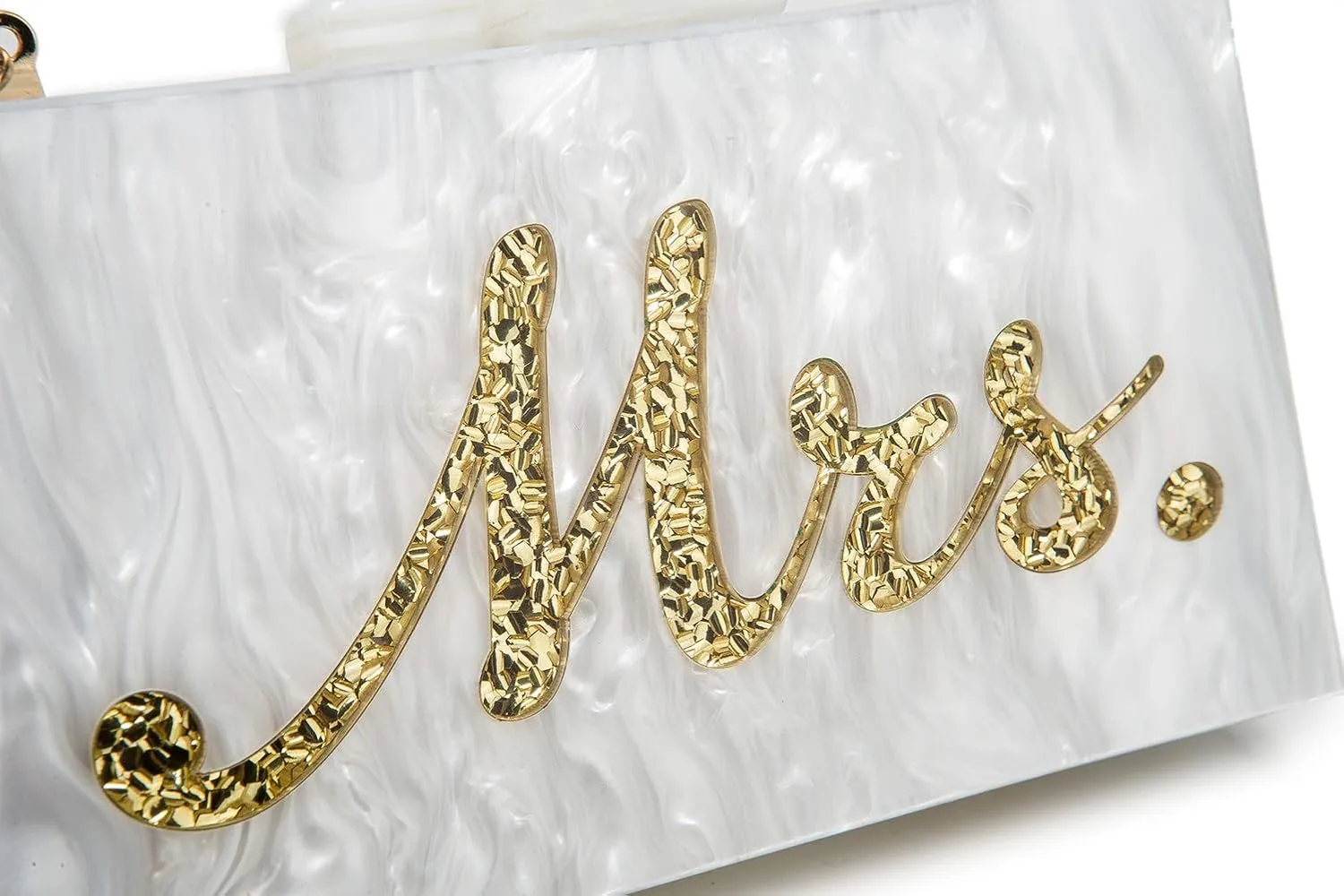MRS Clutch Purse Women Evening Handbag Acrylic Clutch Bag for Bride Party
