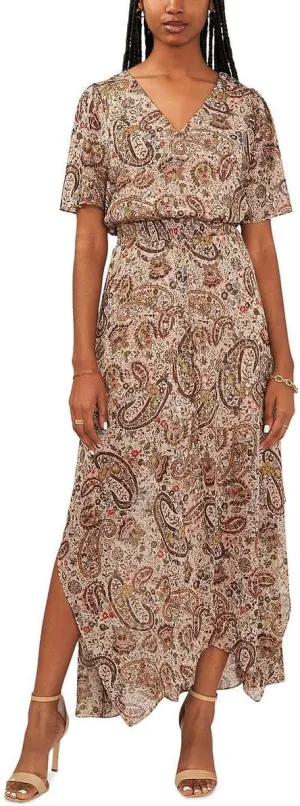 MSK Womens Metallic Shift Dress