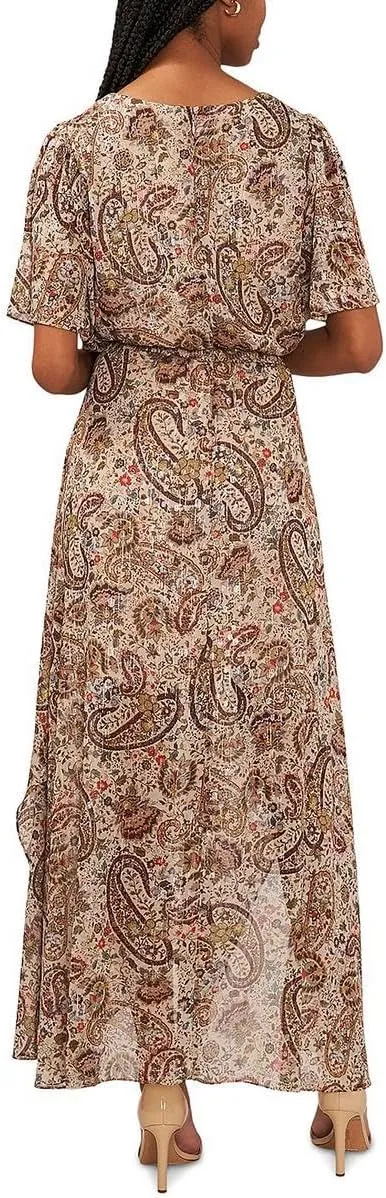 MSK Womens Metallic Shift Dress