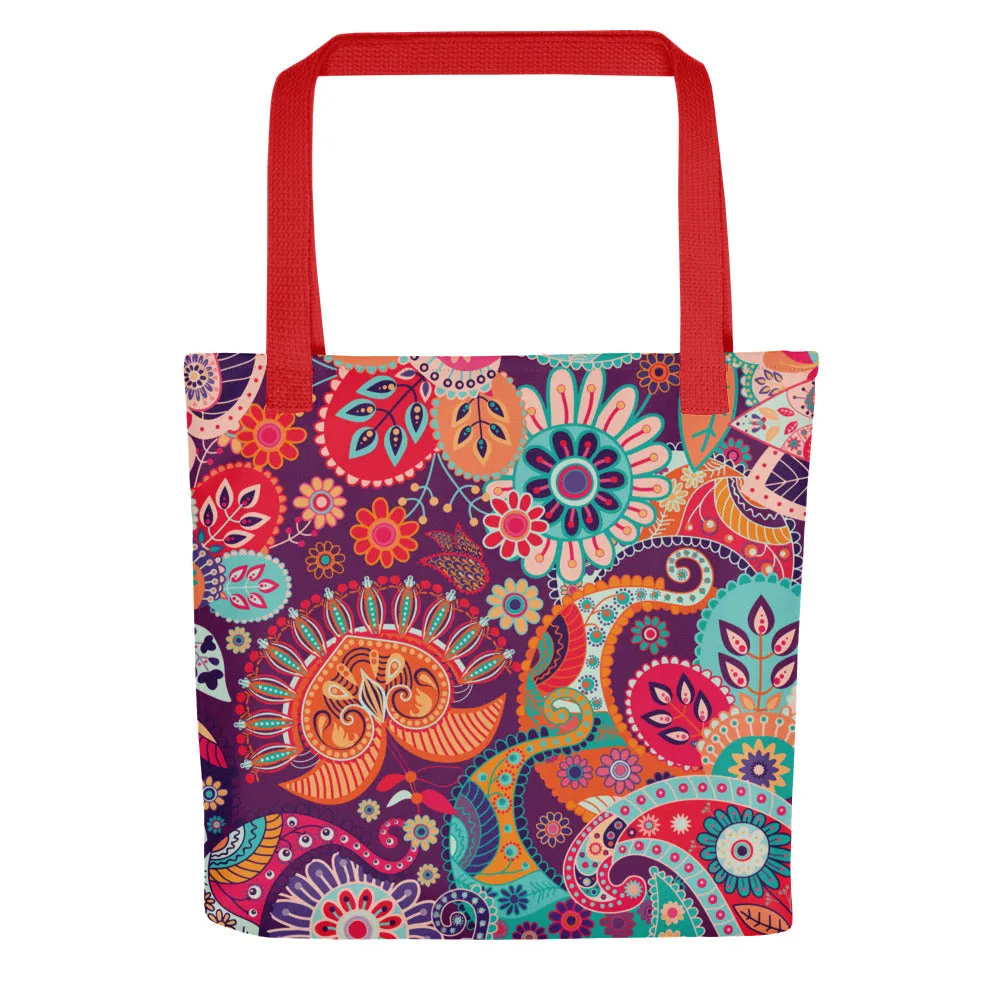 Multicolor Floral Tribe - Sustainably Made Tote Bag