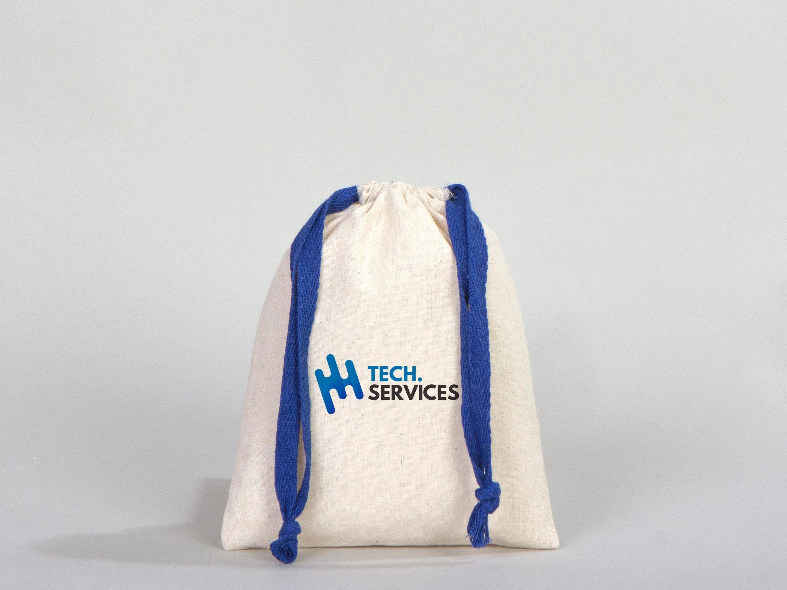 Muslin Drawsting Bags -  6"W x 8"H (15 cm x 20 cm)  - Navy blue Great For Packing And Wrapping - Organic Cotton Pouch Bag - Bridal shower Bag