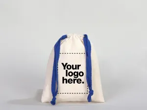Muslin Drawsting Bags -  6"W x 8"H (15 cm x 20 cm)  - Navy blue Great For Packing And Wrapping - Organic Cotton Pouch Bag - Bridal shower Bag
