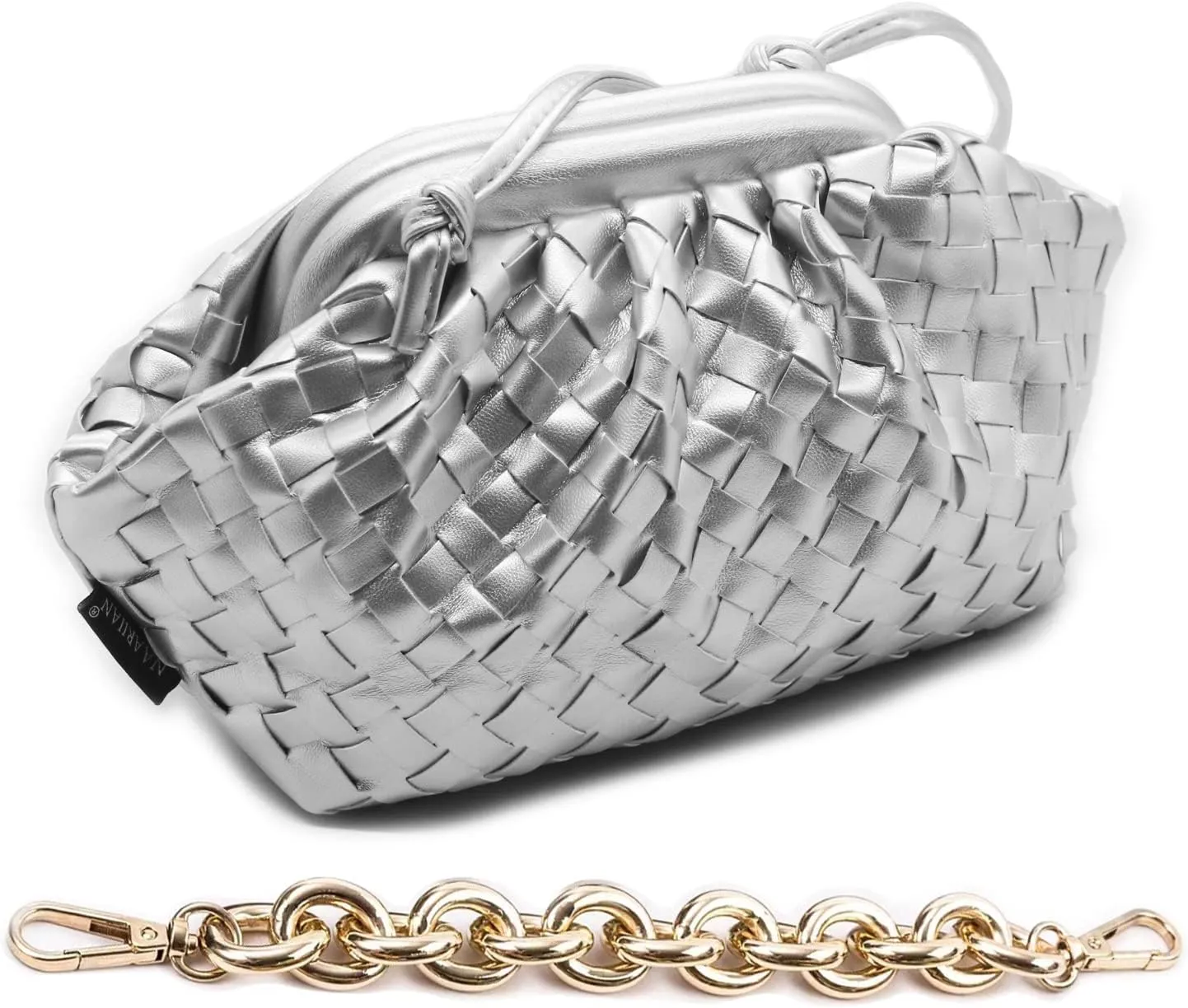 NAARIIAN Woven Crossbody Bags for Women Evening Clutch Hobo Cloud Purse Designer Handbags for Ladies