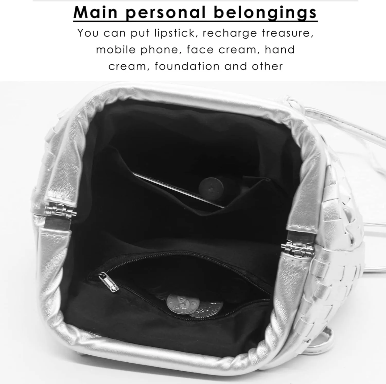NAARIIAN Woven Crossbody Bags for Women Evening Clutch Hobo Cloud Purse Designer Handbags for Ladies