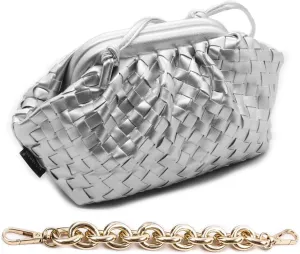NAARIIAN Woven Crossbody Bags for Women Evening Clutch Hobo Cloud Purse Designer Handbags for Ladies