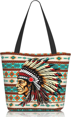 Native American Indian Tote Bags for Women American Indian Gifts Southwest Shoulder Bag Spiritual Jesus Inspirational Tote Bags for Women Bible Verse Shoulder Bag