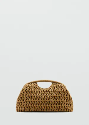 Natural fiber clutch bag