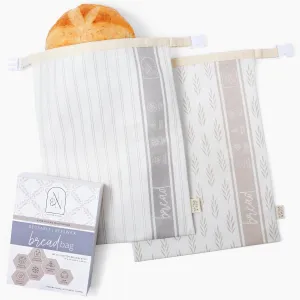 Nectar & Nest Reusable Bread Bags for Homemade Bread (2 Pack) - XL Cotton Beeswax Bags, Sourdough Bag, Beeswax Bag, Sourdough Storage