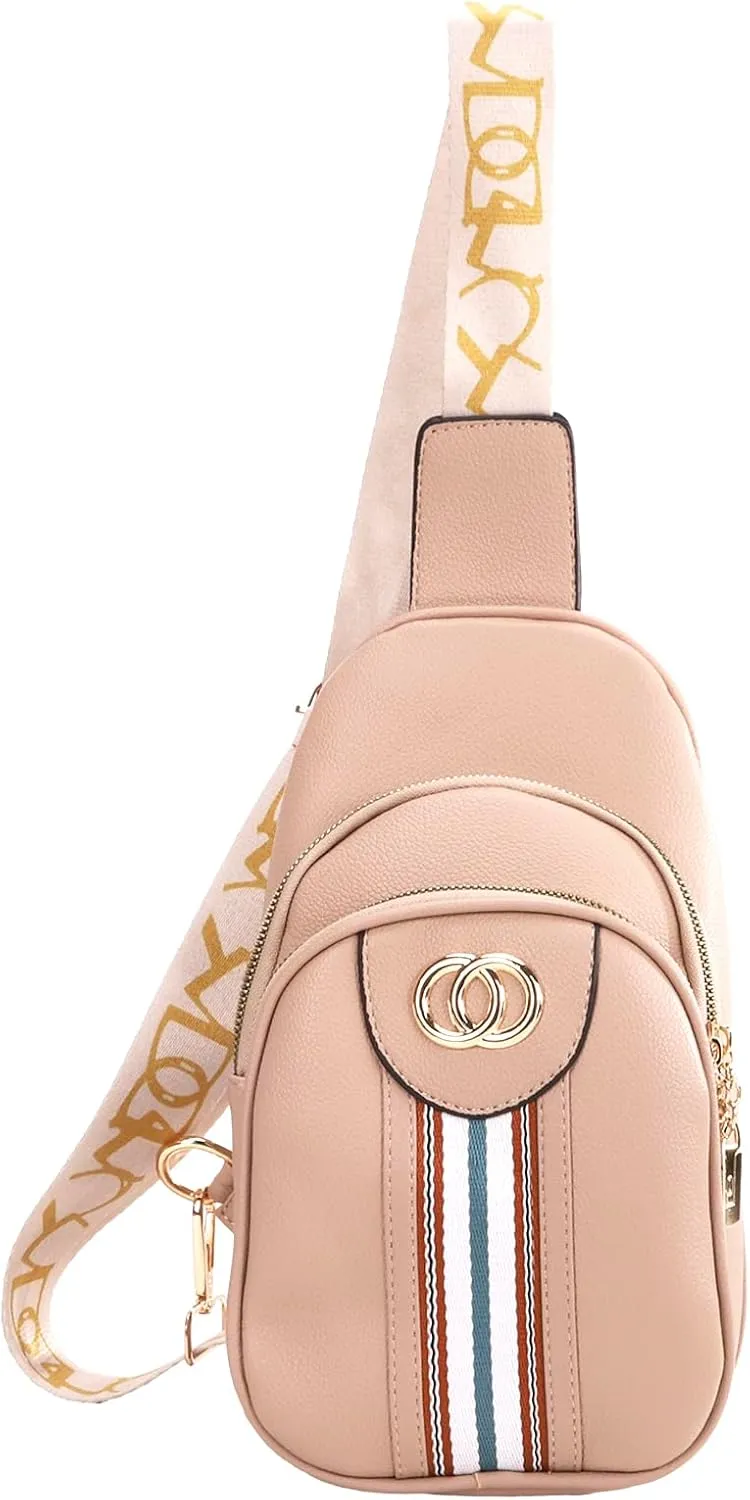 Negra Crossbody Bags for Women Fashion Shoulder Bag PU Leather Sports Bag Causal Chest Bum Bag Sling Purse