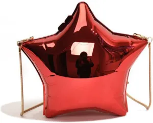 NELSBREXWomen's AcrylicStar Chain Y2k Crossbody Bag Metallic Design Evening Clutch Party Purse Handbag for Party Wedding Gift