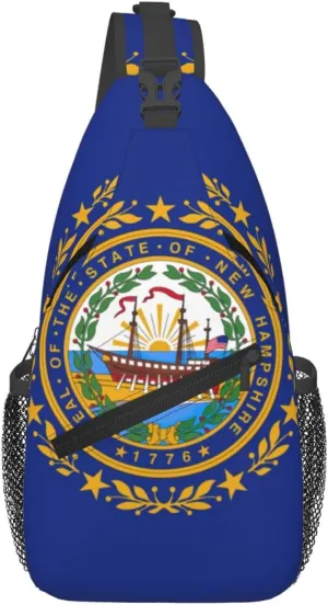 New Hampshire state flag Foldie Crossbody Bag - Anti Theft Crossbody Bags and Small Sling Bags for Men and Women