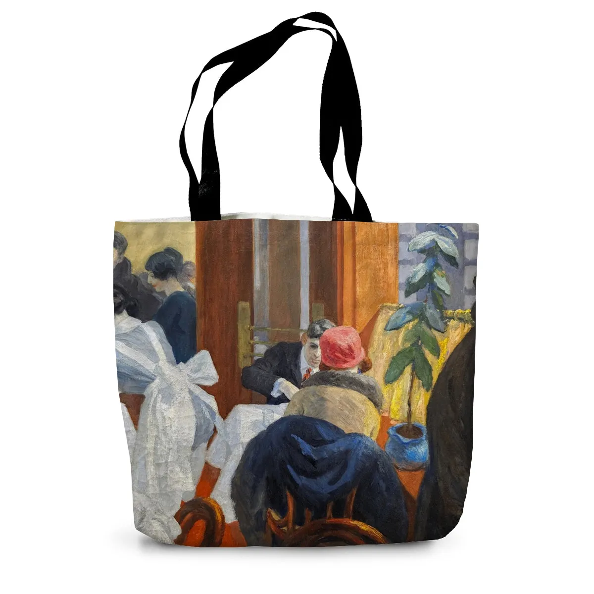 New York Restaurant by Edward Hopper. Classic Art Canvas Tote Bag