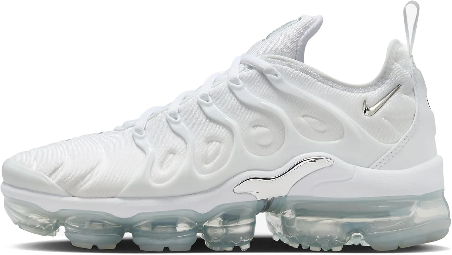 Nike Air Vapormax Plus Women's Shoes (FQ8895-100, White/Metallic Silver) Size 8