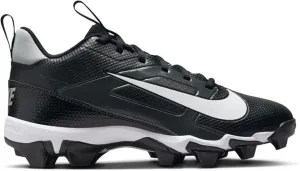 Nike Alpha Menace 4 Shark Big Kids' Football Cleats (Wide) (FQ4016-001, Black/Light Smoke Grey/Metallic Silver/White) Size 11
