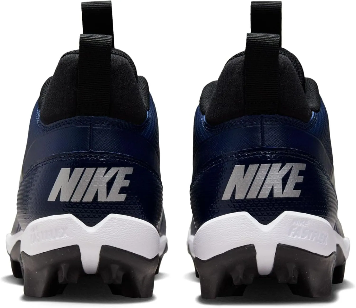 Nike Alpha Menace 4 Shark Football Cleats (FN0028-100, White/Metallic Silver/Photon Dust/Black)