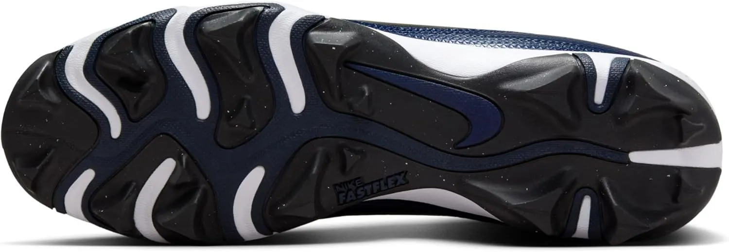 Nike Alpha Menace 4 Shark Football Cleats (FN0028-100, White/Metallic Silver/Photon Dust/Black)