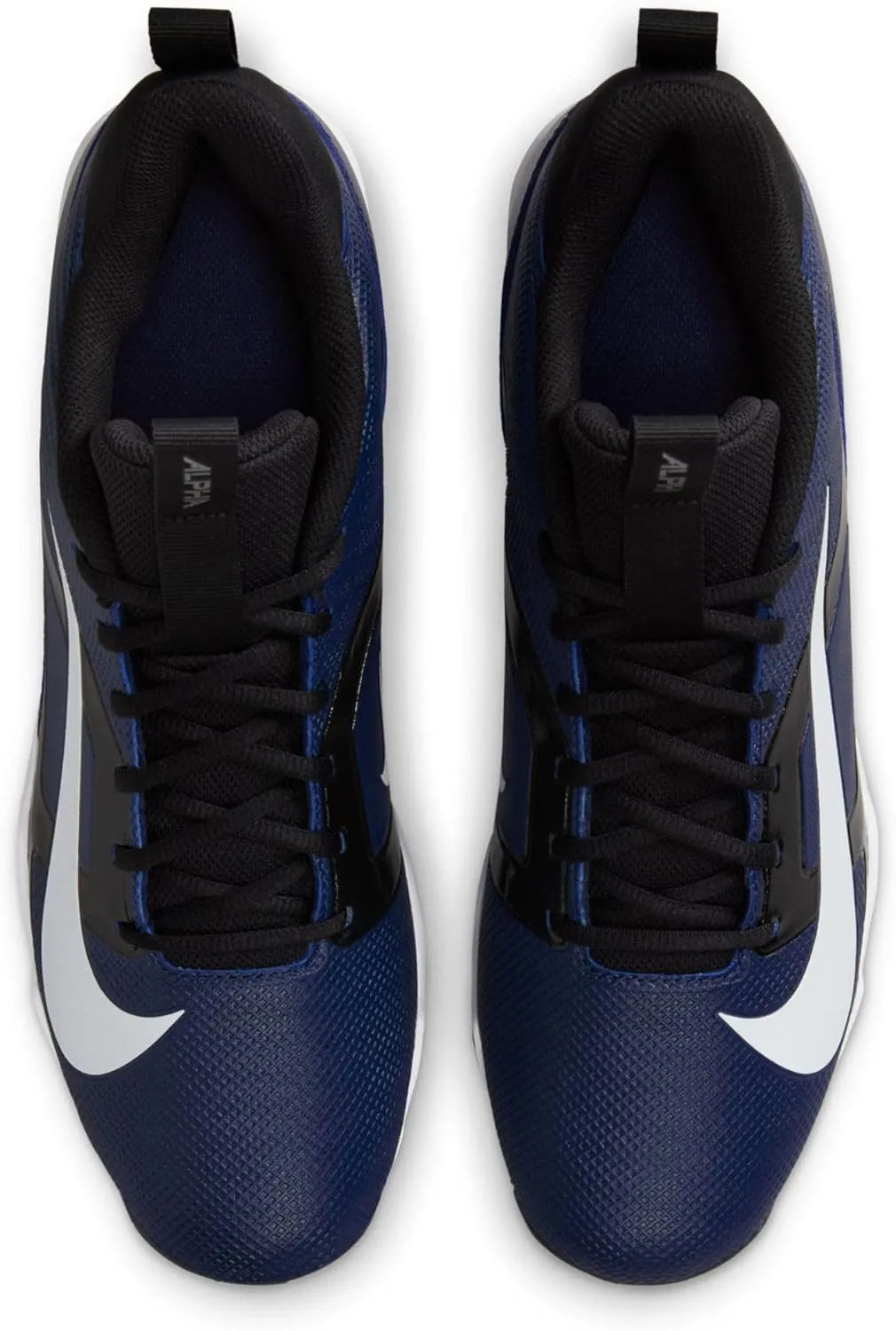 Nike Alpha Menace 4 Shark Football Cleats (FN0028-100, White/Metallic Silver/Photon Dust/Black)