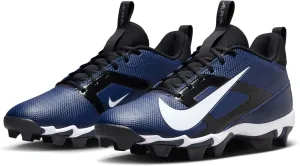 Nike Alpha Menace 4 Shark Football Cleats (FN0028-100, White/Metallic Silver/Photon Dust/Black)