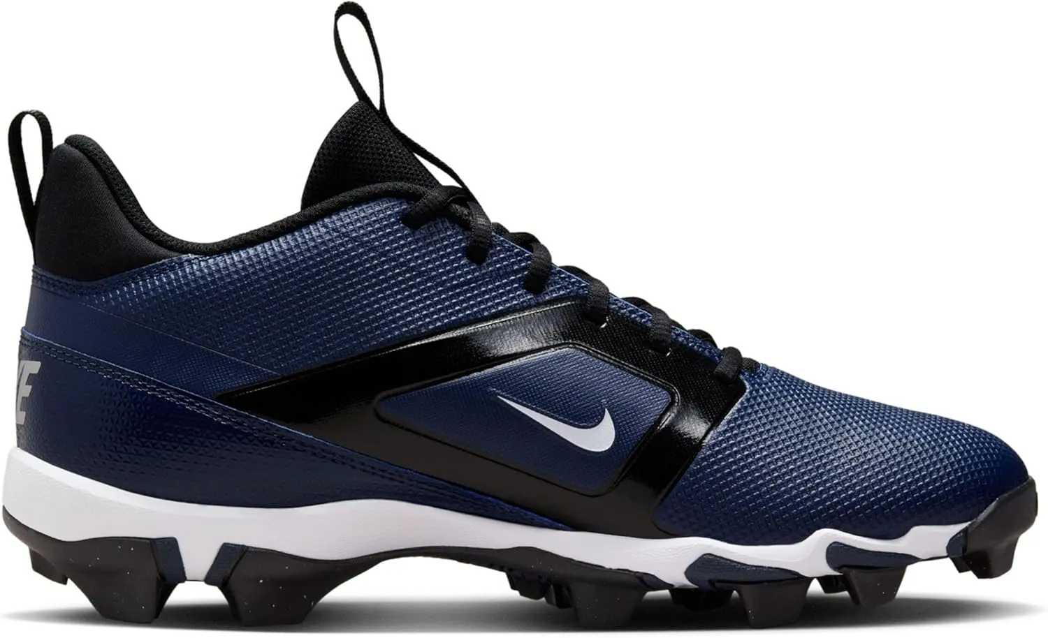 Nike Alpha Menace 4 Shark Football Cleats (FN0028-100, White/Metallic Silver/Photon Dust/Black)