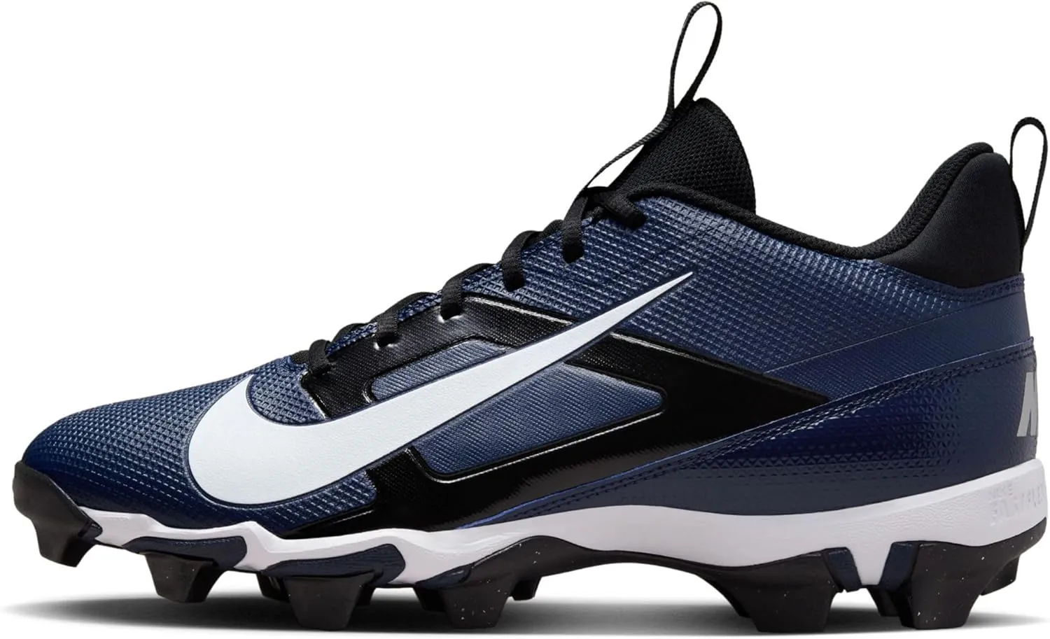 Nike Alpha Menace 4 Shark Football Cleats (FN0028-100, White/Metallic Silver/Photon Dust/Black)