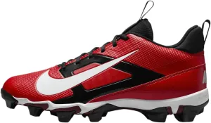 Nike Alpha Menace 4 Shark Football Cleats (FN0028-600, University Red/Metallic Silver/Team Red/White) Size 10.5