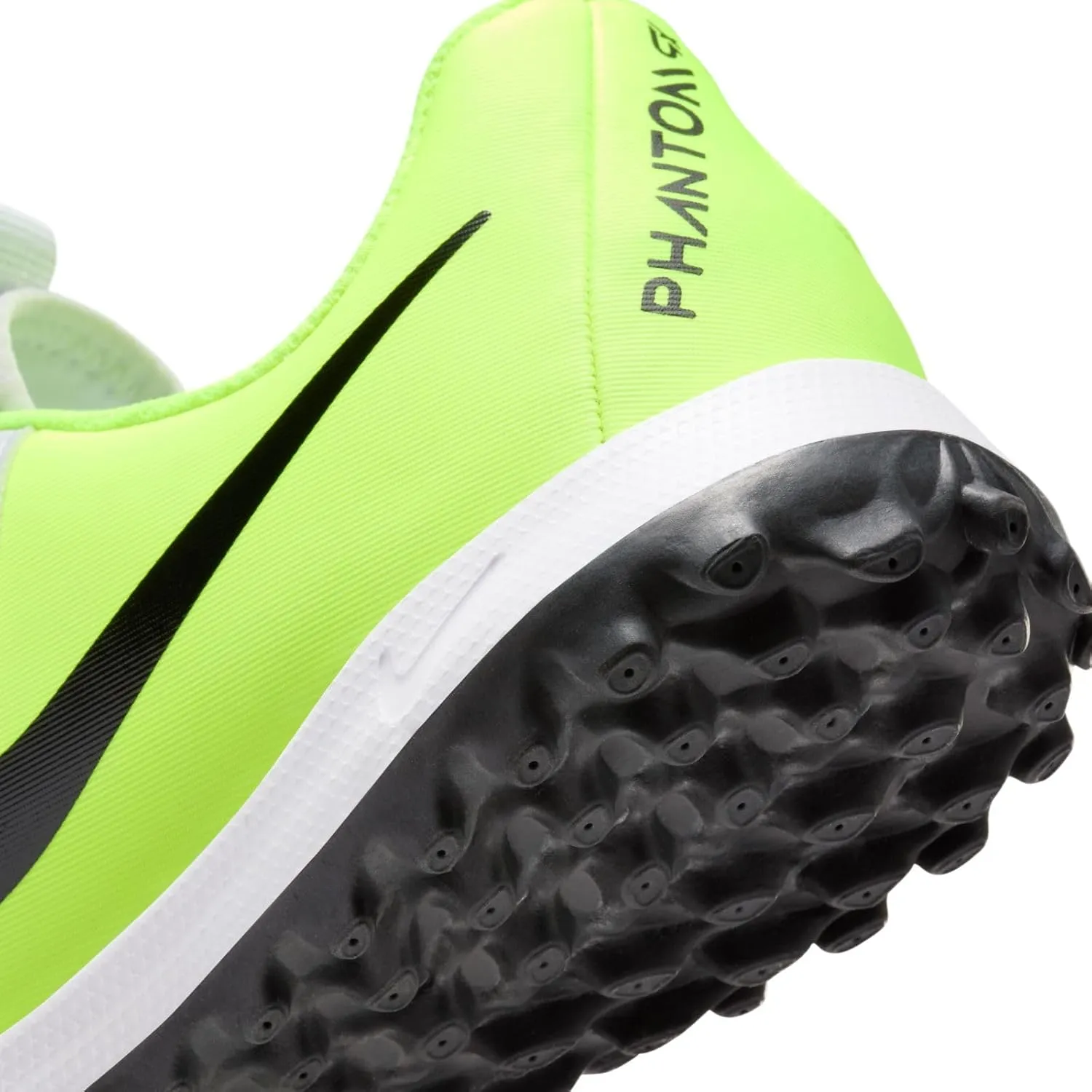 Nike Jr. Phantom GX 2 Academy Little/Big Kids' TF Soccer Shoes (FJ2608-003, Metallic Silver/Volt/Black)