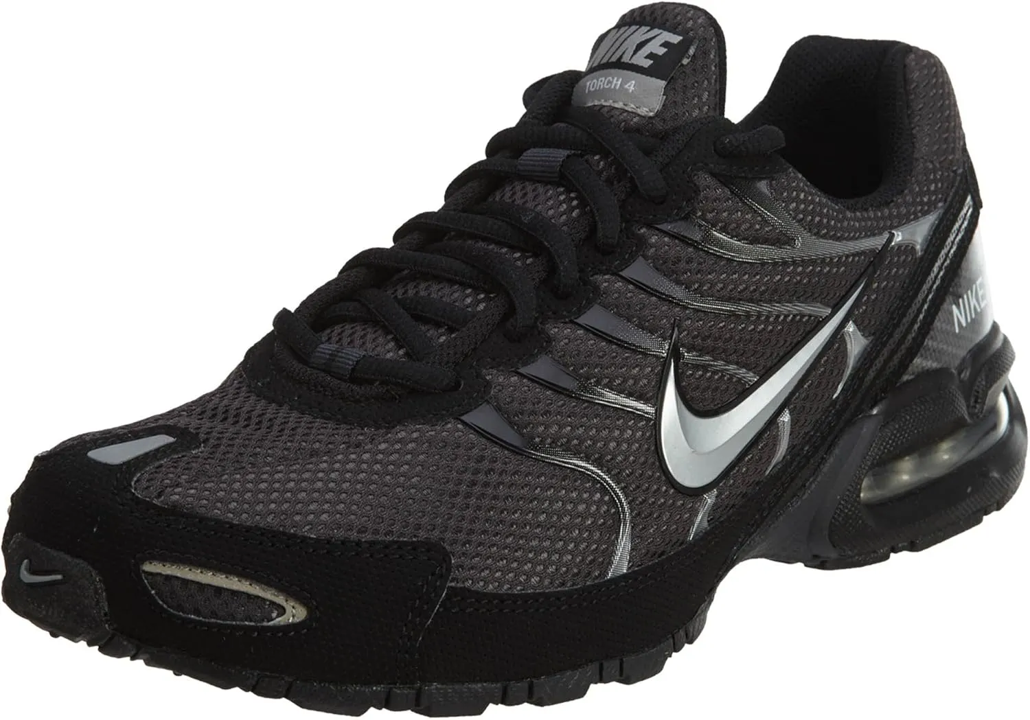 Nike Mens Air Max Torch 4 Running Shoe, Anthracite/Metallic Silver/Black, 8