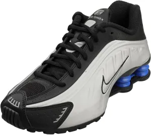 Nike Shox R4 Shoes (AR3565-006, Black/Racer Blue/Metallic Silver)