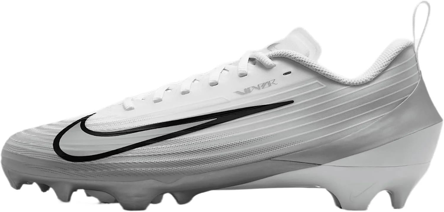 Nike Vapor Speed 3 Football Cleats (FB3303-100, White/Summit White/Wolf Grey/Metallic Silver) Size 13