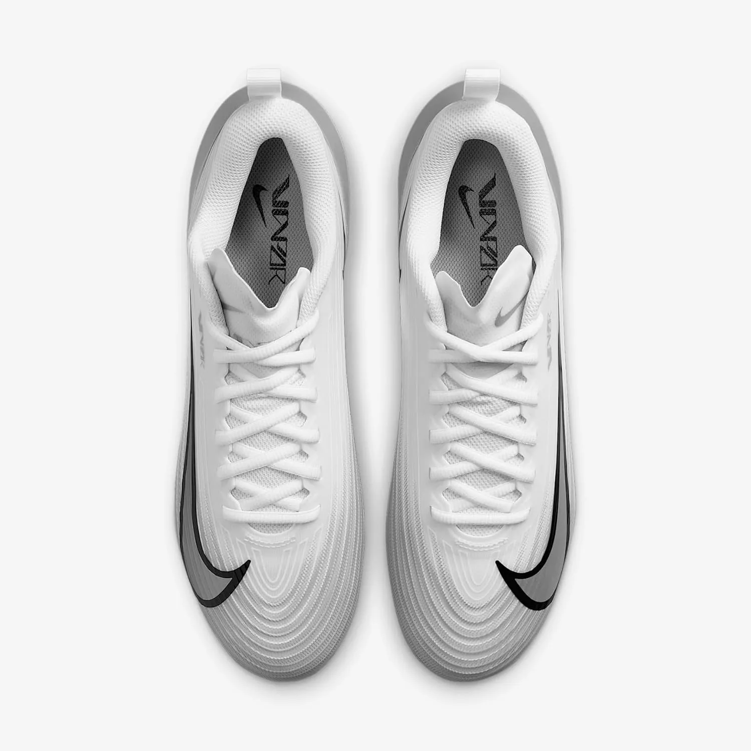 Nike Vapor Speed 3 Football Cleats (FB3303-100, White/Summit White/Wolf Grey/Metallic Silver) Size 13
