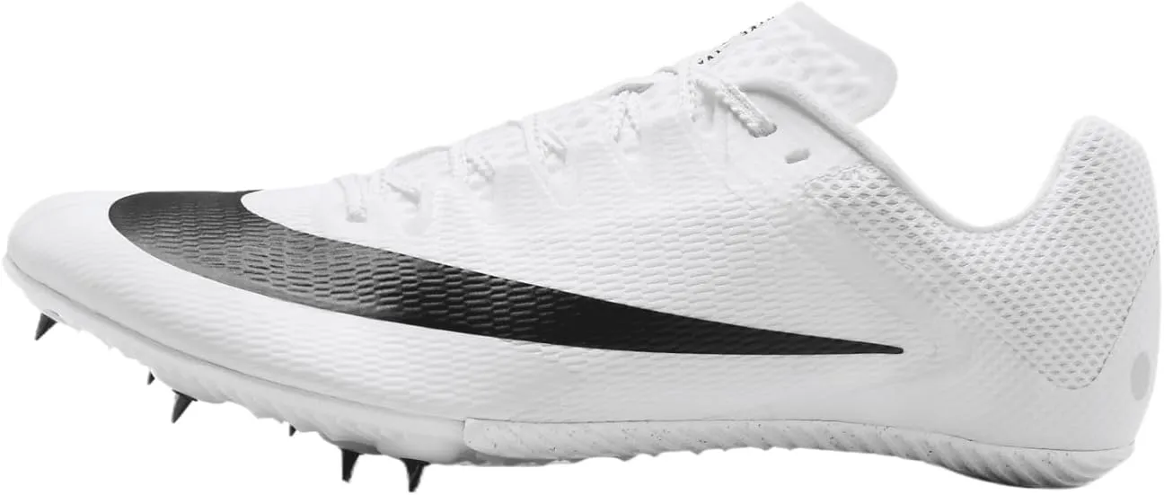 Nike Zoom Rival Track & Field Sprinting Spikes (FZ9663-100, White/Metallic Silver/Black) Size 10.5