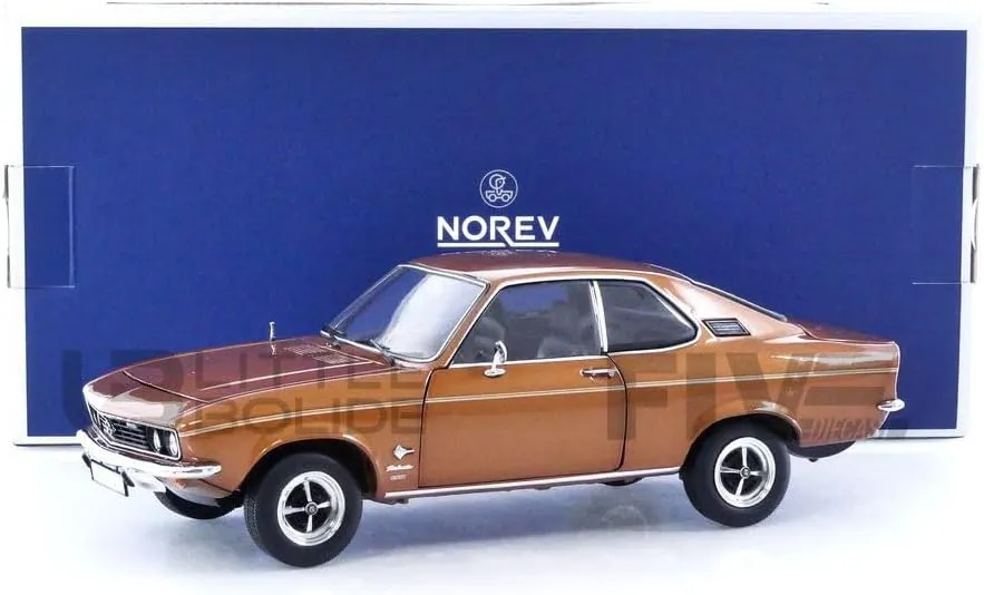 NOREV Opel Manta Car - 1970, 1/18 Scale, Bronze Metallic, Metal Material