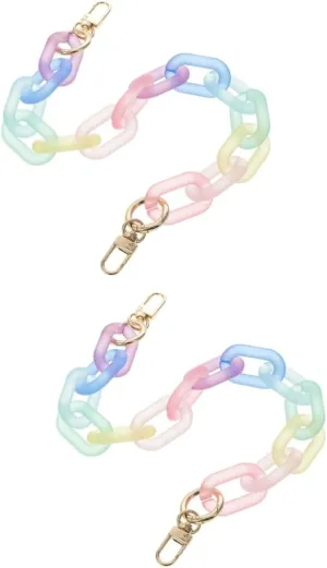 NUOBESTY 2pcs Replacement Chain Bag Strap Handbag Chain Strap Crossbody Bag Resin Accessory