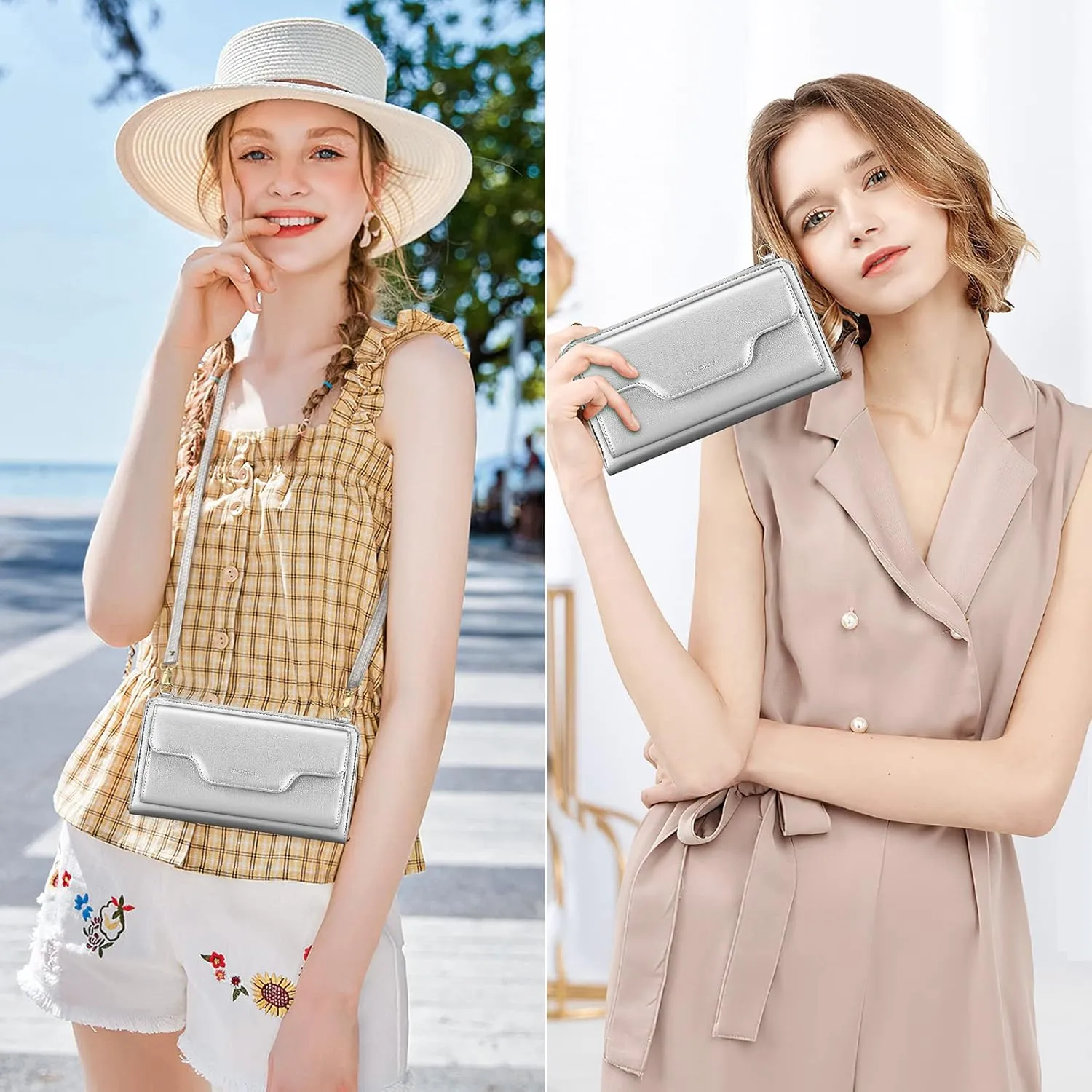 nuoku Crossbody Bags, Wristlet Wallets, Small Clutch Purses - Cell Phone & RFID Wallet for Women
