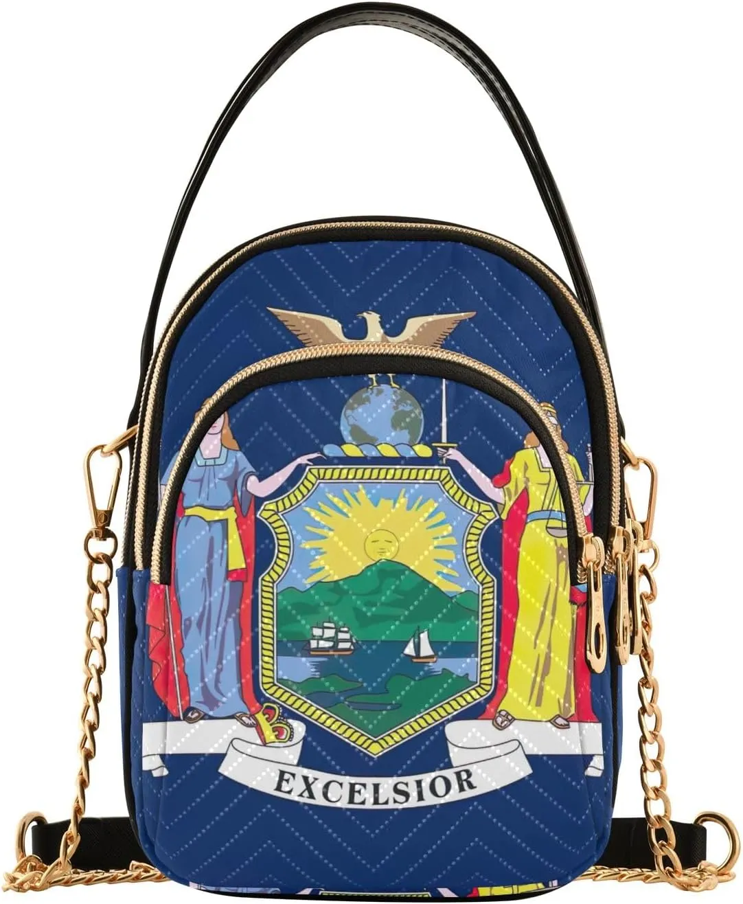 ODAWA New York State Flag Small Shoulder Bags for Women Crossbody Woman Crossbody Bag, Quilted Crossbody Bags for Women