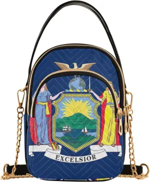 ODAWA New York State Flag Small Shoulder Bags for Women Crossbody Woman Crossbody Bag, Quilted Crossbody Bags for Women