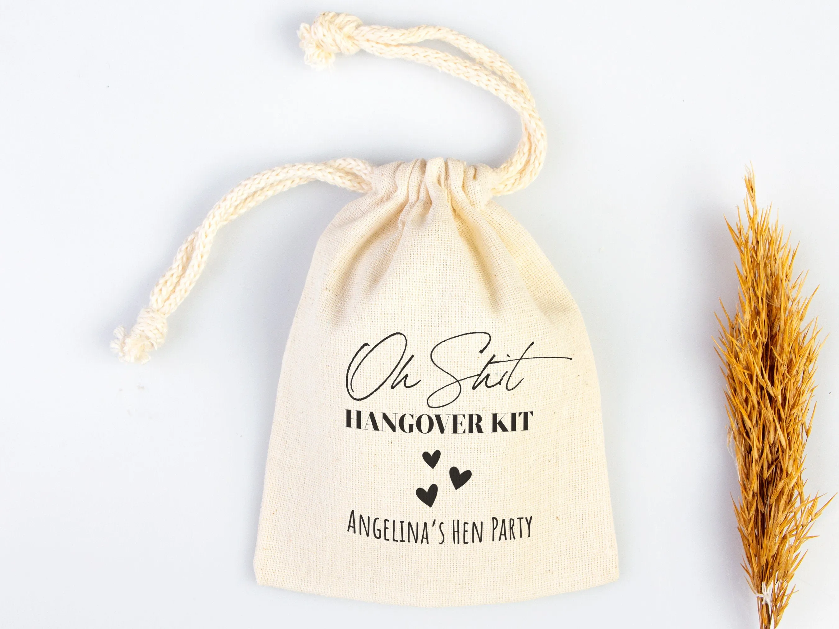 Oh Shit Kit hangover kit bags With Your name, Bachelorette Party, Survival Kits, Hangover Kits, Organic Pouches, Custom Bags