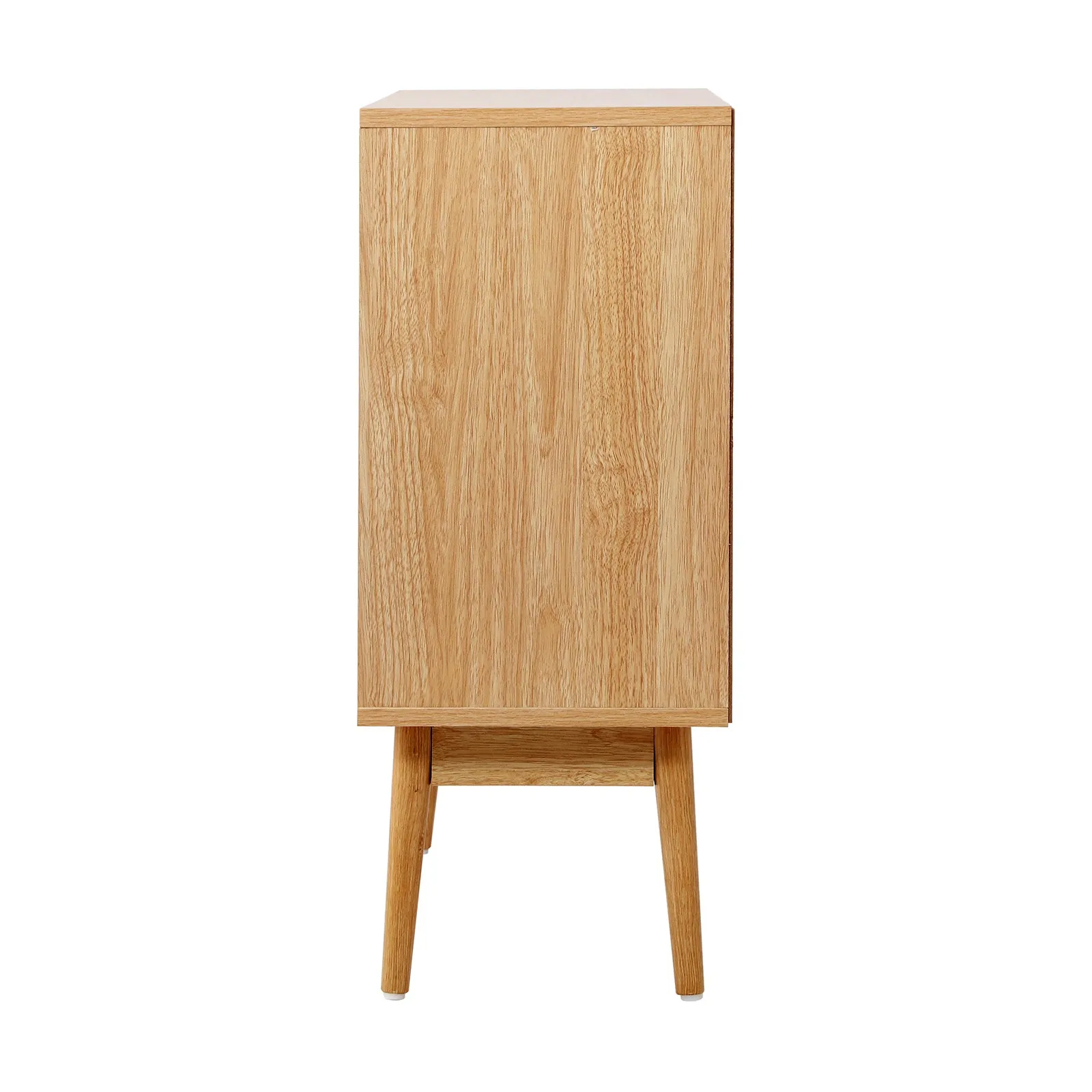 Oikiture Sideboard Cabinet Buffet Rattan Furniture Cupboard Hallway Shelf Wood