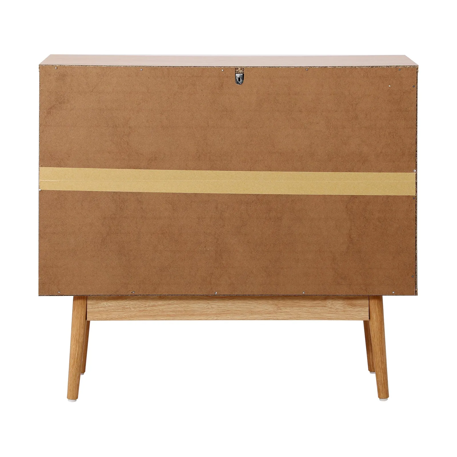 Oikiture Sideboard Cabinet Buffet Rattan Furniture Cupboard Hallway Shelf Wood