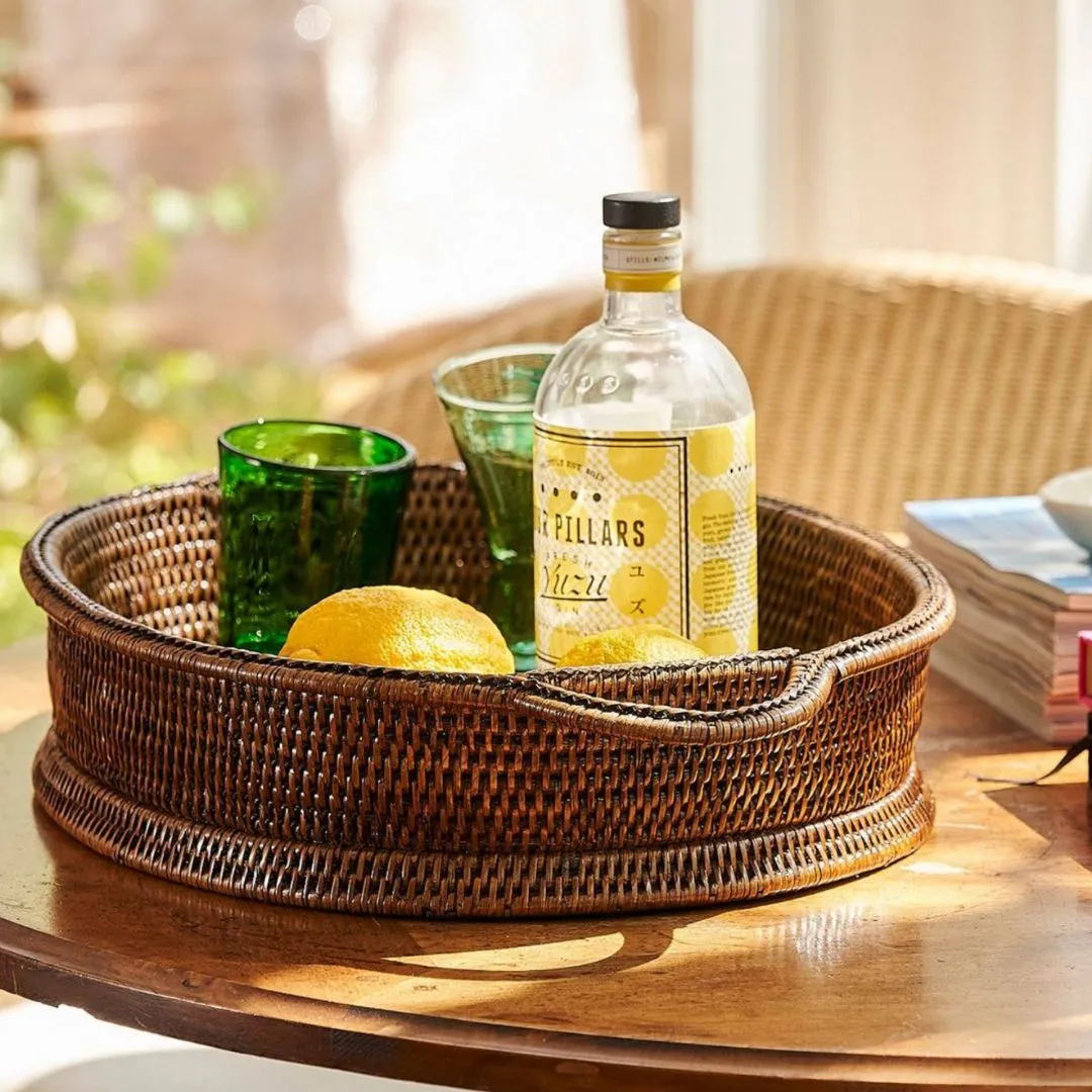 Oval Tray With Side Handles | Antique