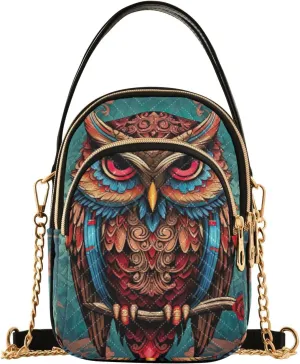 Owl in the Blue Women Crossbody Bags, Lightweight Crossbody Bag Small Handbags for Women Crossbody