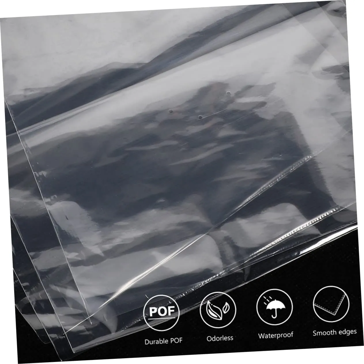 Packaging Heat Shrink Bags 200 Pcs Sealable Shrinkage Cellophane Bags Pof Film Easy to Use for Home DIY