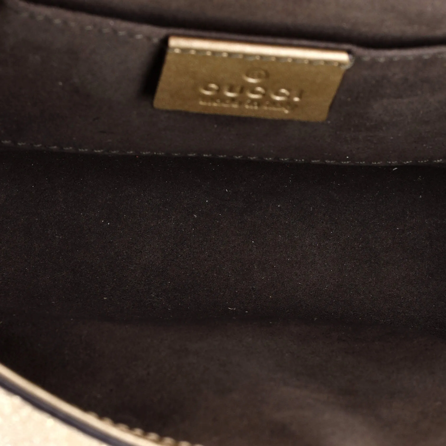 Padlock Shoulder Bag Textured Metallic Leather Small