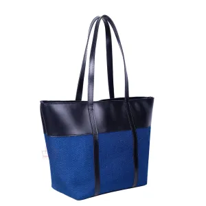 Pairs Blue & Black Tote Bags