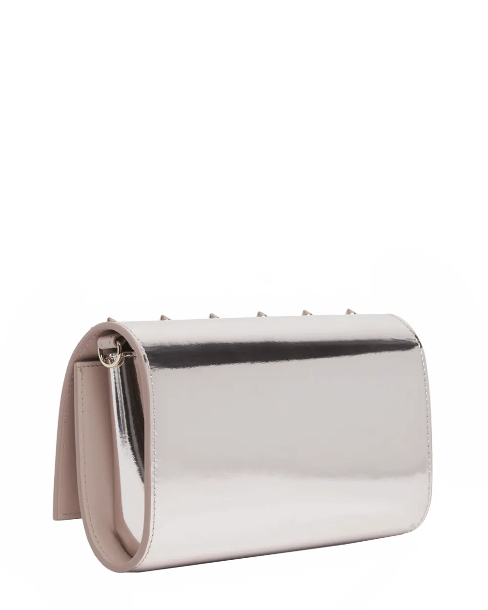 Paloma Loubinthesky Metallic Wallet on Chain in Specchio