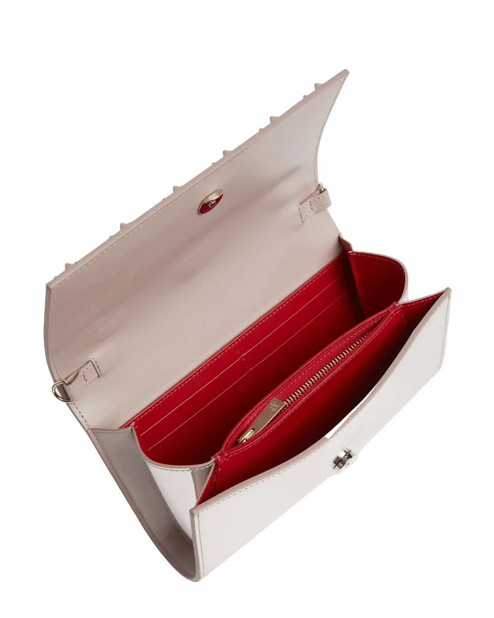 Paloma Loubinthesky Metallic Wallet on Chain in Specchio