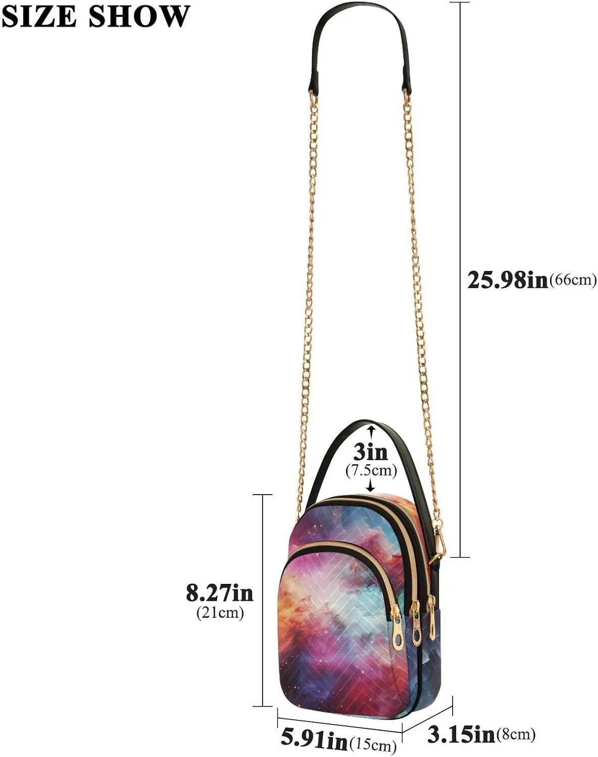 Parrots and Tropical Flowers Women's Crossbody Bags, Casual Crossbody Purse Gold Chain Crossbody Bag