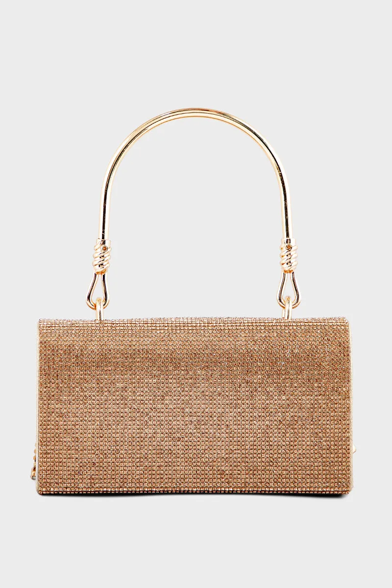 Party Wear Clutch BH0119-Golden